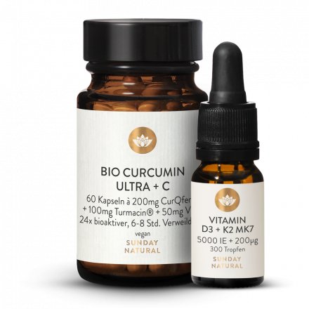 Curcuma Ultra + C Vitamin D3 + K2 MK7 5000 IE + 200 µg Set