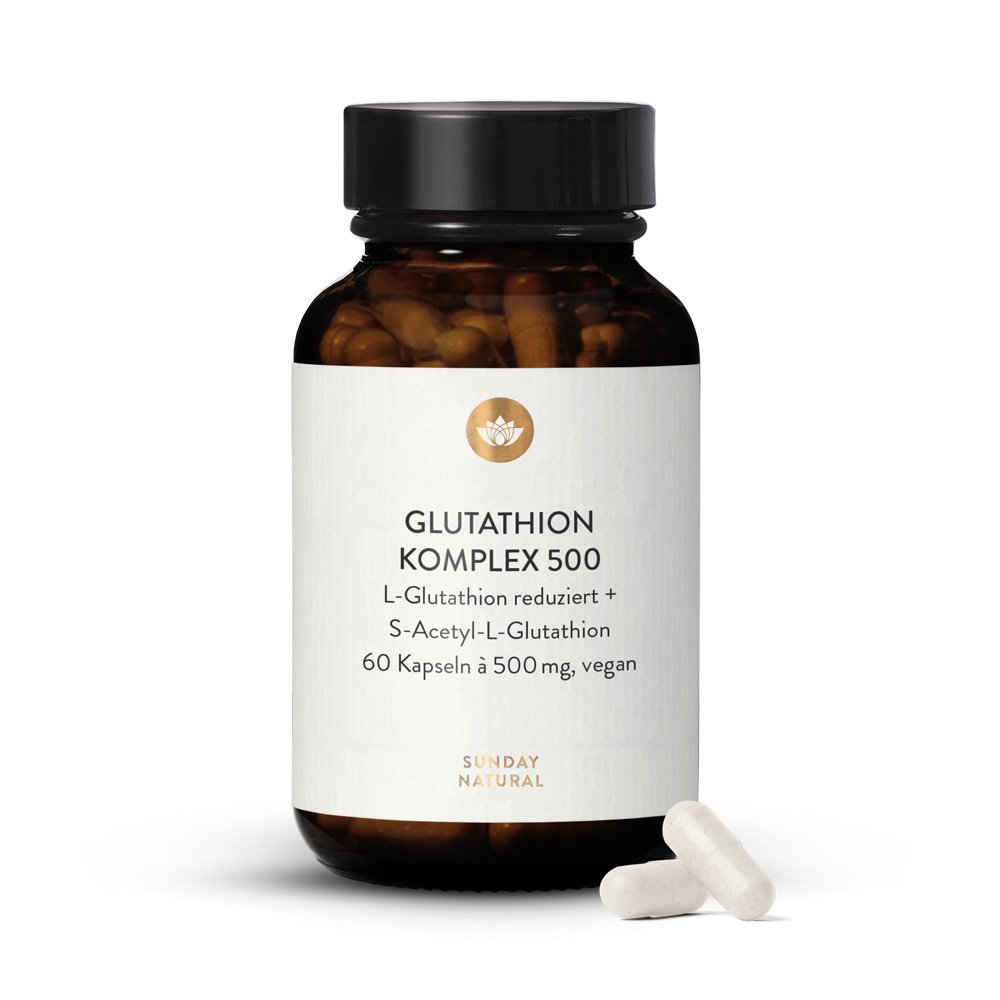 Glutathion Komplex S-Acetyl-L   red. L-Glutathion 60 Kapseln | Sunday Natural